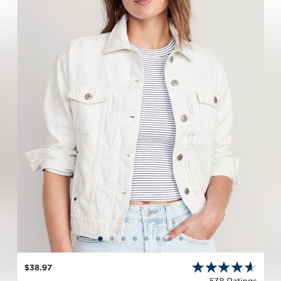 Denim Jacket - white size L - Picture 2 of 9